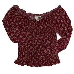 NWT Boho Floral Long Sleeve Top